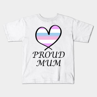 Proud Mum LGBT Gay Pride Month Intersex Flag Kids T-Shirt